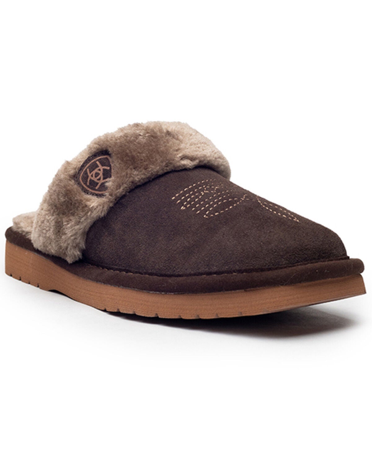 Ariat Women's Jackie Square Toe Slippers, Chocolate, hi-res