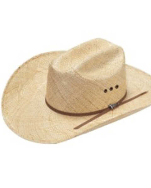 Twister Men's Natural Sisal Eyelet Western Straw Hat , Natural, hi-res