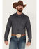 Image #1 - Gibson Trading Co Men's Southside Satin Stripe Snap Western Shirt, Dark Grey, hi-res