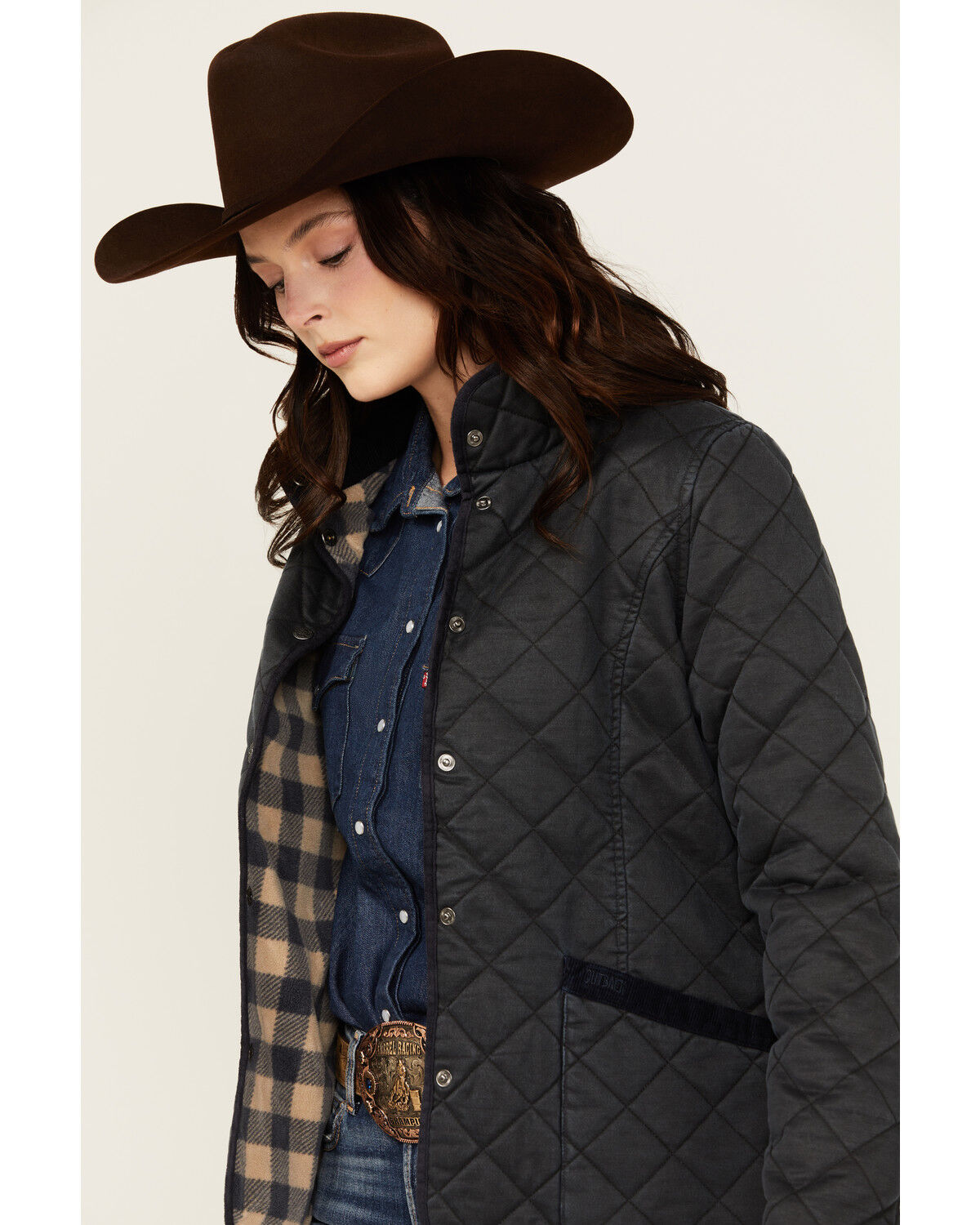 Image #2 - Outback Trading Co Women's Canyonland Barn Jacket, Blue, hi-res
