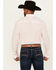 Image #4 - Wrangler X Cody Johnson Men's Checkered Print Long Sleeve Button-Down Western Shirt - Tall, Pink, hi-res