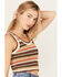 Image #2 - Shyanne Women's Striped Sweater Tank, Medium Brown, hi-res