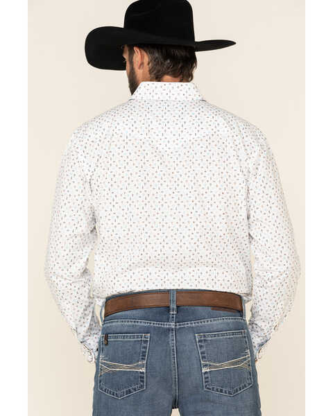 Image #2 - Rough Stock By Panhandle Men's Picacho Southwest Geo Print Long Sleeve Western Shirt , White, hi-res