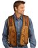 Image #2 - Kobler Leather Vest with Bull Skull Design, Beige, hi-res