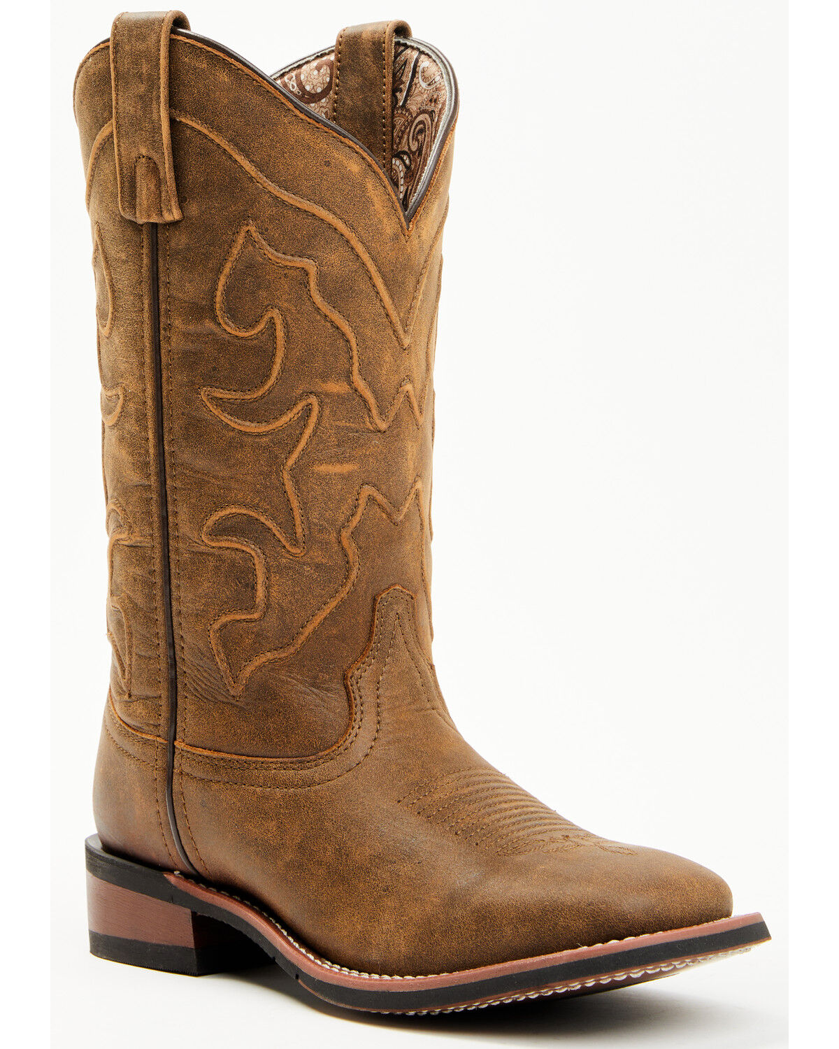 Image #1 - Laredo Women's Megan Western Boots - Broad Square Toe, Tan, hi-res