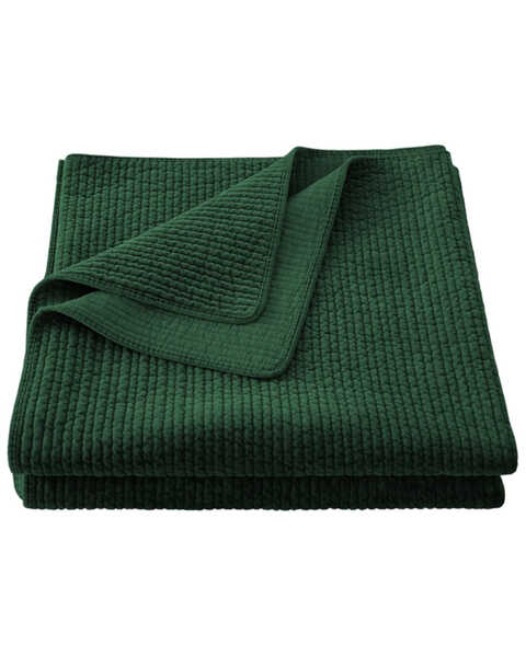 Image #3 - HiEnd Accents Emerald Stonewashed Cotton & Velvet 3-Piece King Quilt Set , Green, hi-res