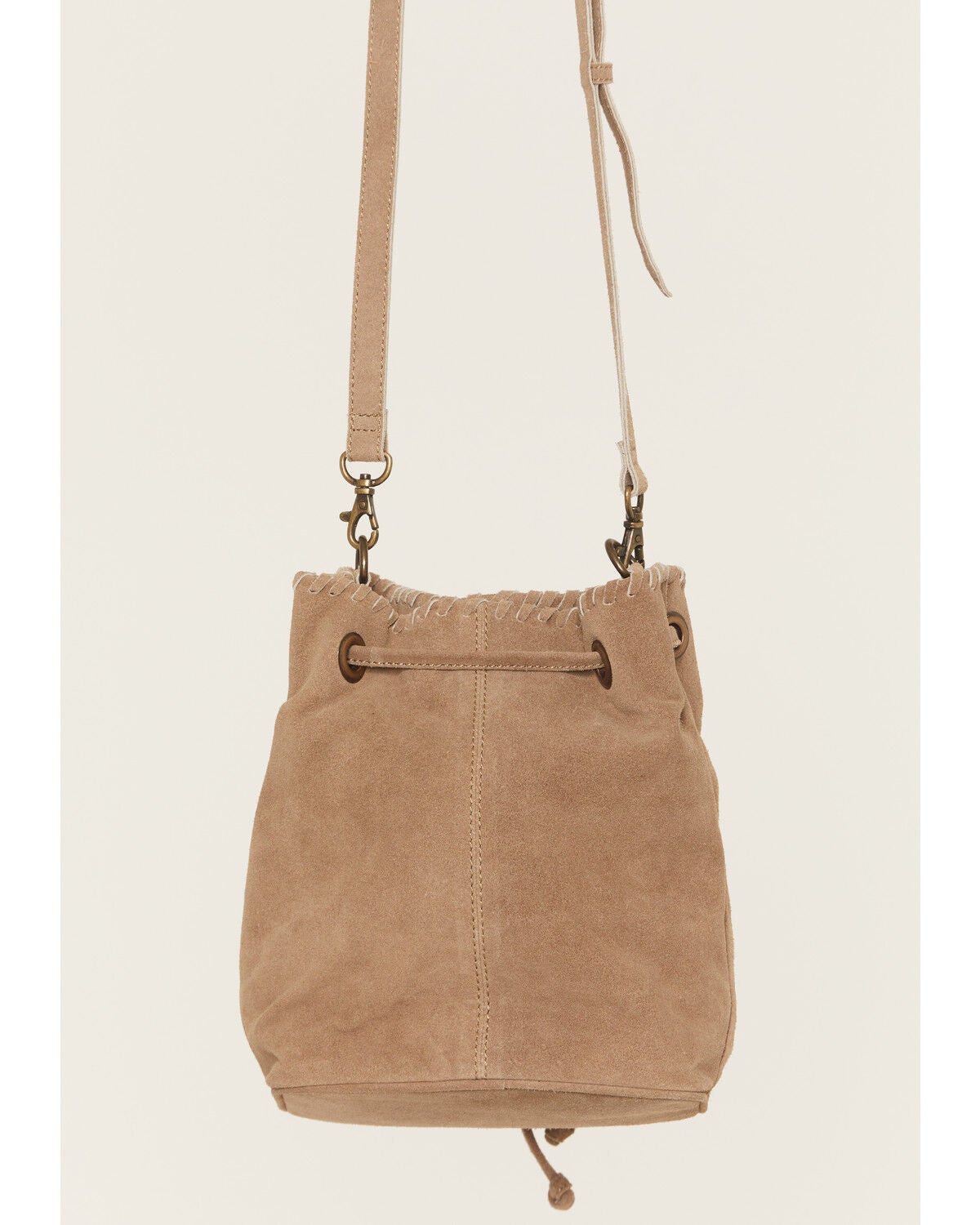 Image #3 - Avondayle Women's Suede Drawstring Bucket Bag, Tan, hi-res