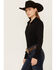 Image #2 - Ariat Women's Solid Long Sleeve Button-Down Performance Western Shirt, Black, hi-res