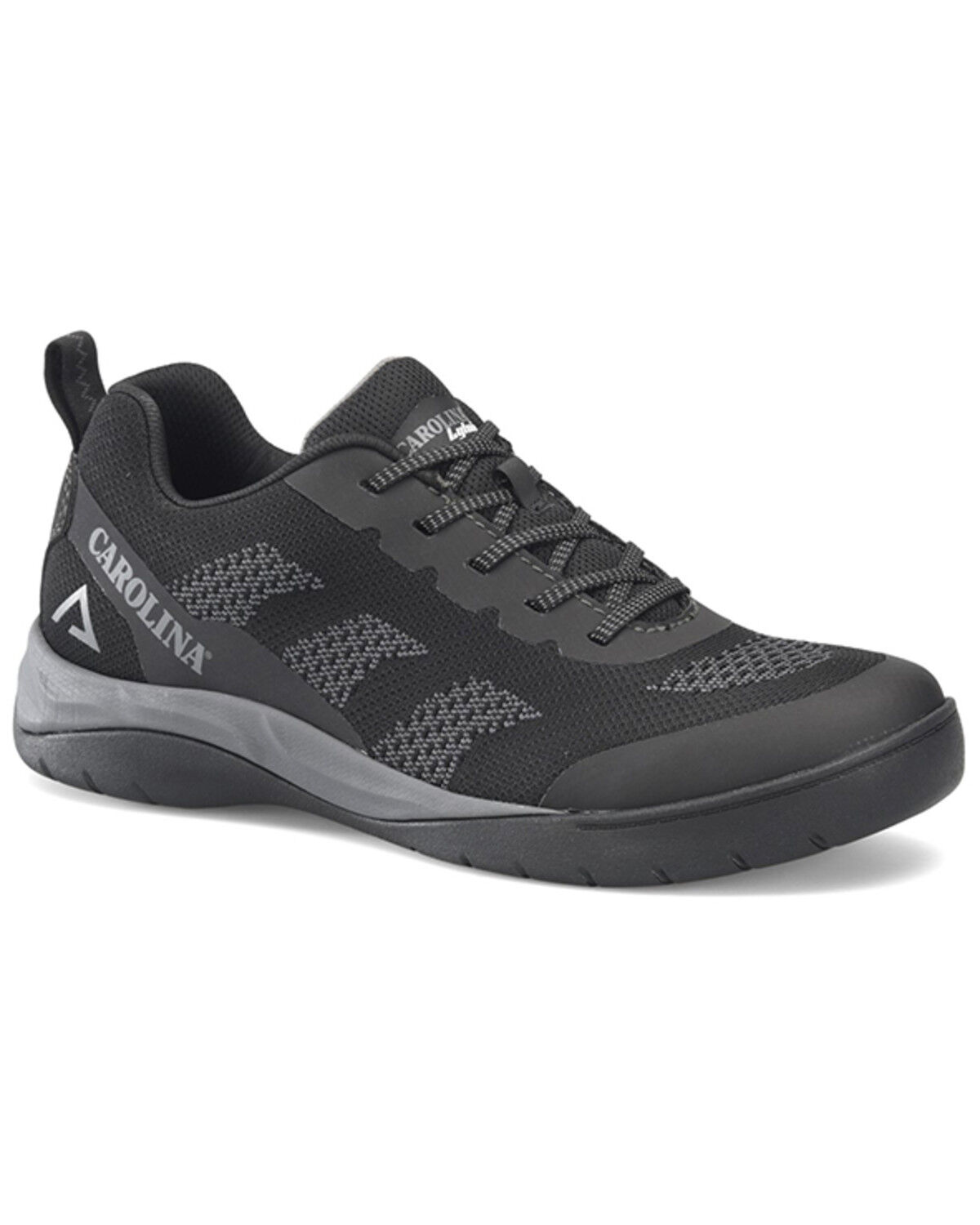Image #1 - Carolina Men's Align Flux Athletic Low Textile Lace-Up Work Sneakers - Round Toe, Black, hi-res