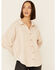 Image #1 - Wishlist Women's Solid Corduroy Oversized Long Sleeve Button-Down Shirt , Sand, hi-res