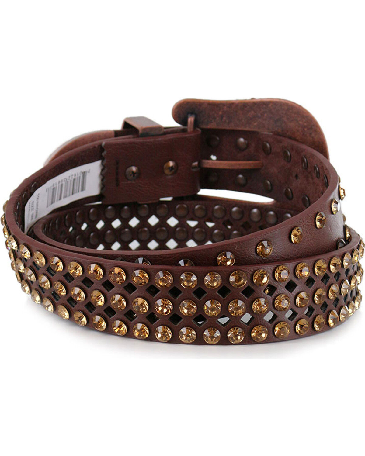 Image #2 - Shyanne Women's Bling Belt, Brown, hi-res