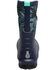 Image #5 - Bogs Girls' Neo Classic Firework Floral Print Waterproof Boots - Round Toe, Navy, hi-res