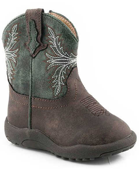 Roper Infant Boys' Jed Western Boots - Round Toe, Brown, hi-res