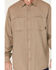 Image #3 - Hawx Men's FR Vented Solid Long Sleeve Button Down Work Shirt - Tall , Taupe, hi-res
