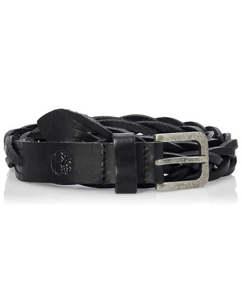 Image #1 - Timberland Women's Braided Casual Leather Belt, Black, hi-res