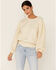 Image #1 - Molly Bracken Women's Leaf Print Sweater, Off White, hi-res