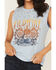 Image #3 - Idyllwind Women's Wild Fire Embellished Sleeveless Graphic Tank, Light Blue, hi-res