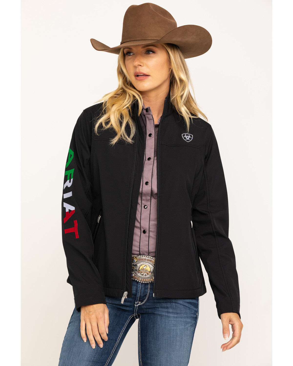 ariat red mexico flag jacket