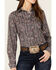 Image #3 - Cinch Women's Paisley Print Long Sleeve Button-Down Western Core Shirt, Grey, hi-res