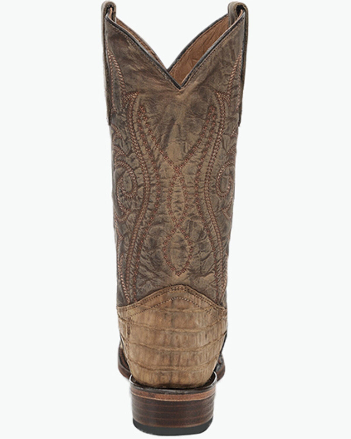 Image #4 - Circle G Men's Exotic Caiman Western Boots - Round Toe, Brown, hi-res