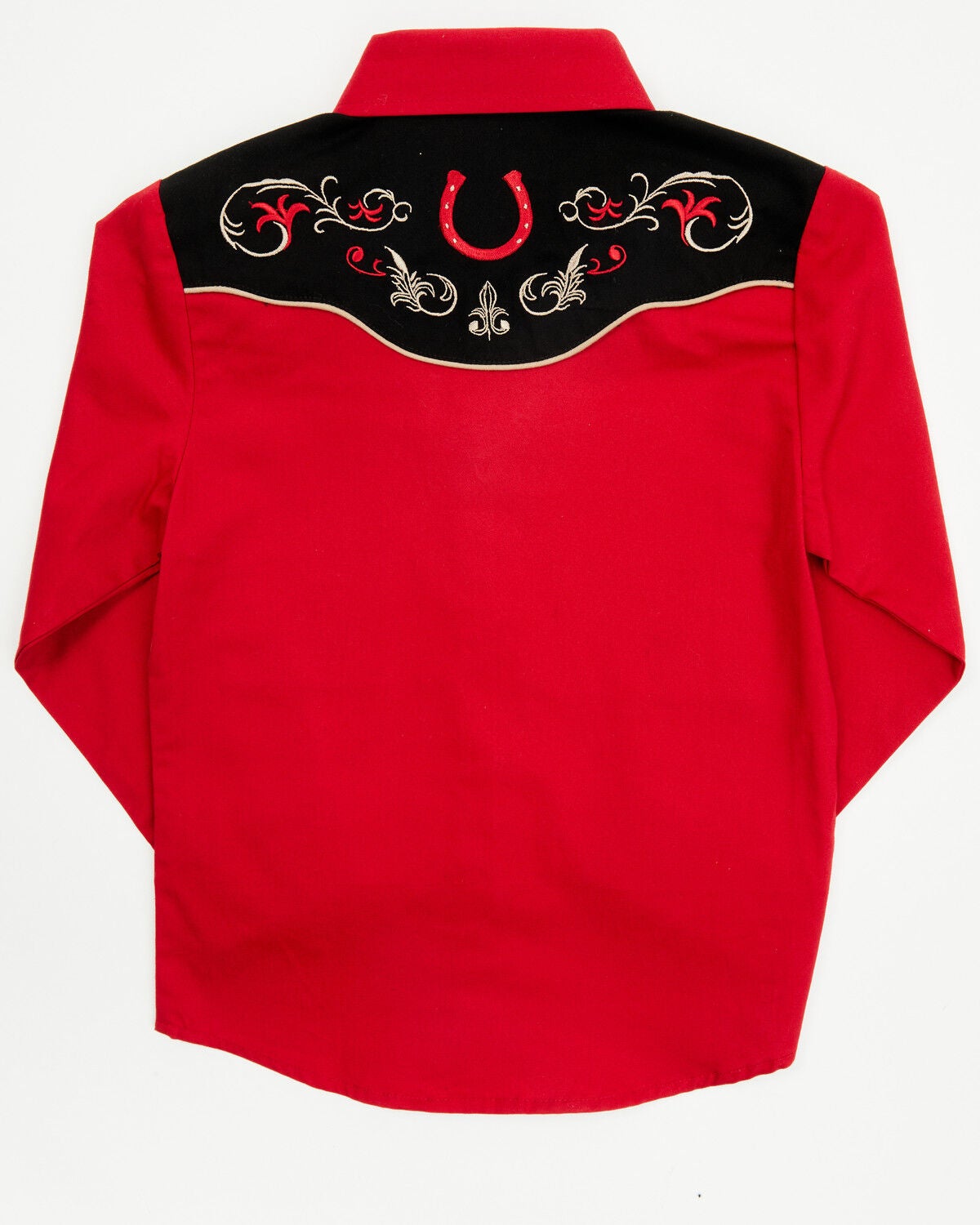 Avalon Boys' Embroidered Long Sleeve Snap Western Shirt - Country