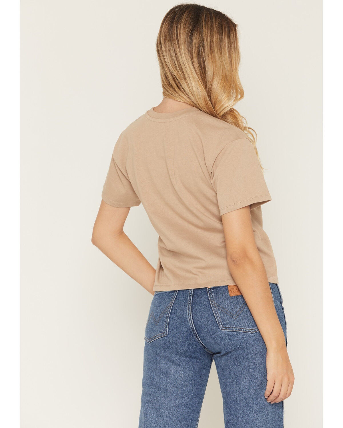 Image #4 - Blended Women's Rope Stitch Horse Short Sleeve Graphic Tee, Tan, hi-res