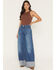 Image #1 - Wrangler Women's Medium Wash High Rise Cuffed Trouser Denim Jeans, Medium Wash, hi-res