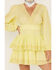Image #4 - Maia Bergman Women's Mika Lace Tiered Mini Dress, Yellow, hi-res
