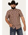 Image #1 - Moonshine Spirit Men's Experience Southwestern Striped Print Short Sleeve Snap Western Shirt, Cream, hi-res
