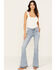 Image #1 - Shyanne Women's Saguaro Mid Rise Stretch Bootcut Jeans, Light Wash, hi-res