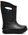Image #2 - Bogs Girls' Neo Classic Metallic Fleck Print Waterproof Boots - Round Toe, Black, hi-res