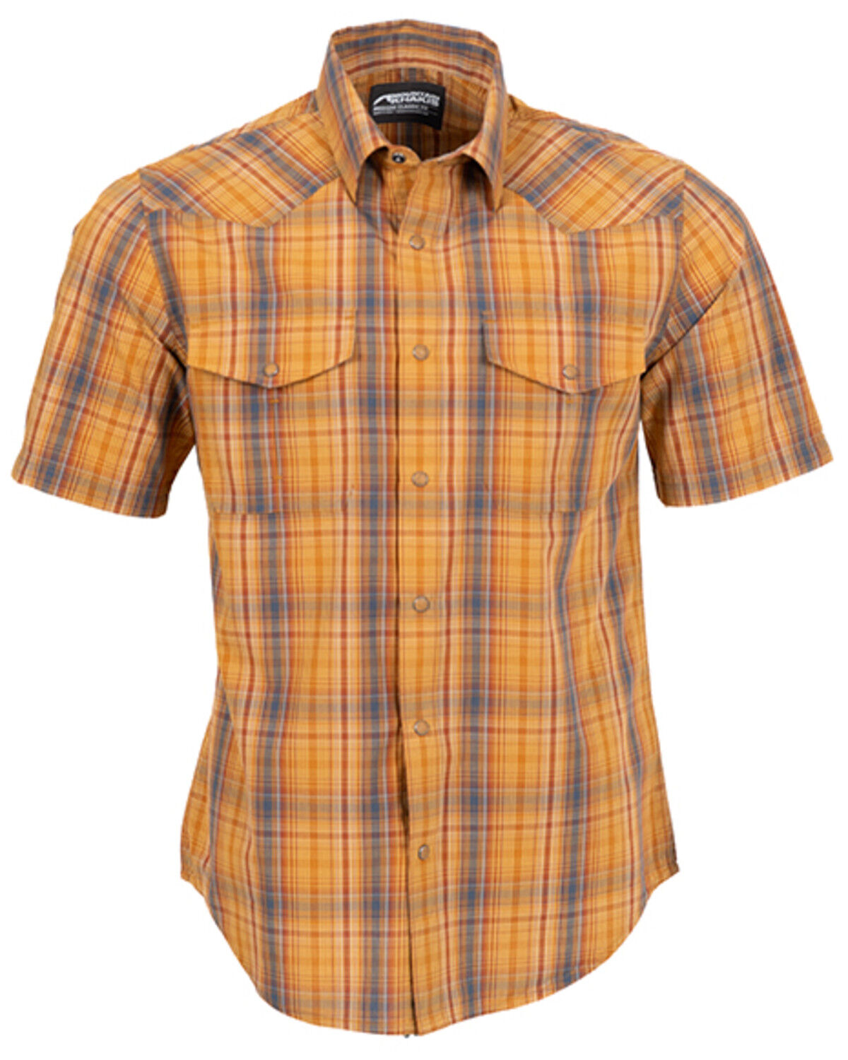 Image #1 - Mountain Khakis Men's Rodeo Short Sleeve Woven Shirt, Orange, hi-res