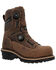 Image #1 - Georgia Men's 9" LTX Waterproof BOA Logger Work Boots - Composite Toe, Brown, hi-res