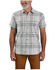 Image #1 - Carhartt Men's Rugged Flex® Plaid Print Relaxed Fit Lightweight Short Sleeve Button-Down Work Shirt - Tall, , hi-res