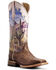 Ariat Women's Fonda Tobacco Scene Western Boots - Wide Square Toe, Brown, hi-res