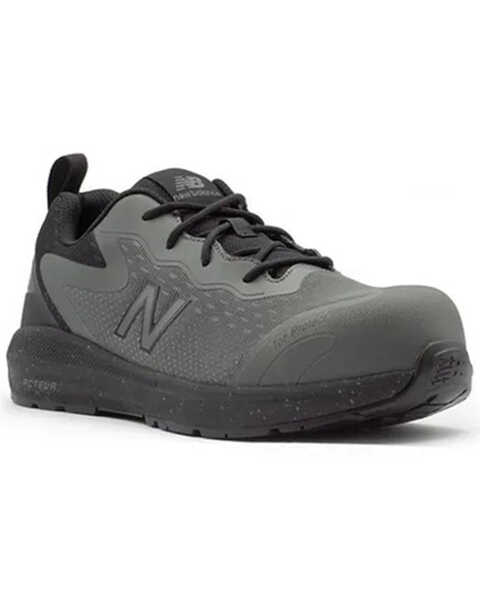 Image #1 - New Balance Men's Logic Work Shoes - Composite Toe , Black/grey, hi-res