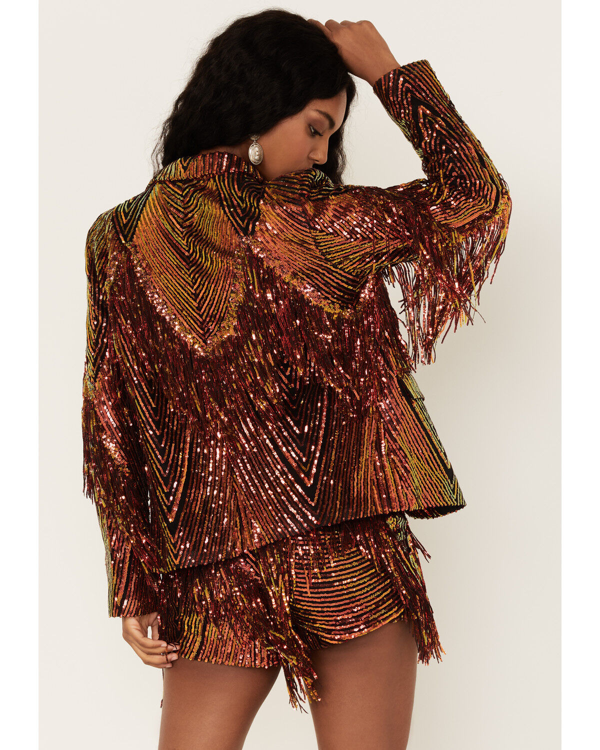 Image #4 - Any Old Iron Women's Sequins and Fringe Jacket, , hi-res
