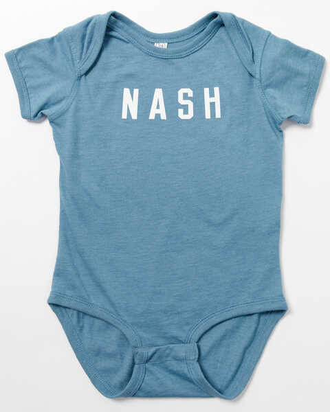 Image #1 - The NASH Collection Infant Boys' NASH Short Sleeve Onesie , Blue, hi-res