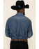 Ariat Men's Retro Stone Washed Denim Long Sleeve Western Shirt , Blue, hi-res