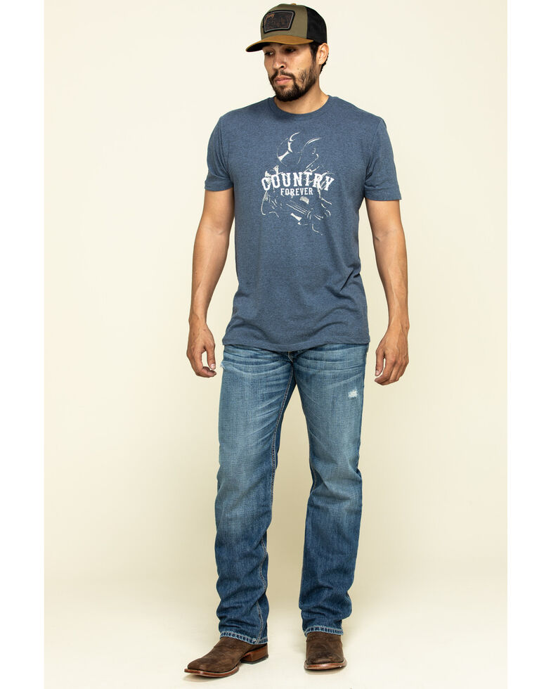 Ariat Men's Riverbend Val Stackable Rigid Relaxed Bootcut Jeans , Blue, hi-res