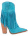 Image #2 - Dingo Women's Crazy Train Leather Booties - Round Toe, Blue, hi-res