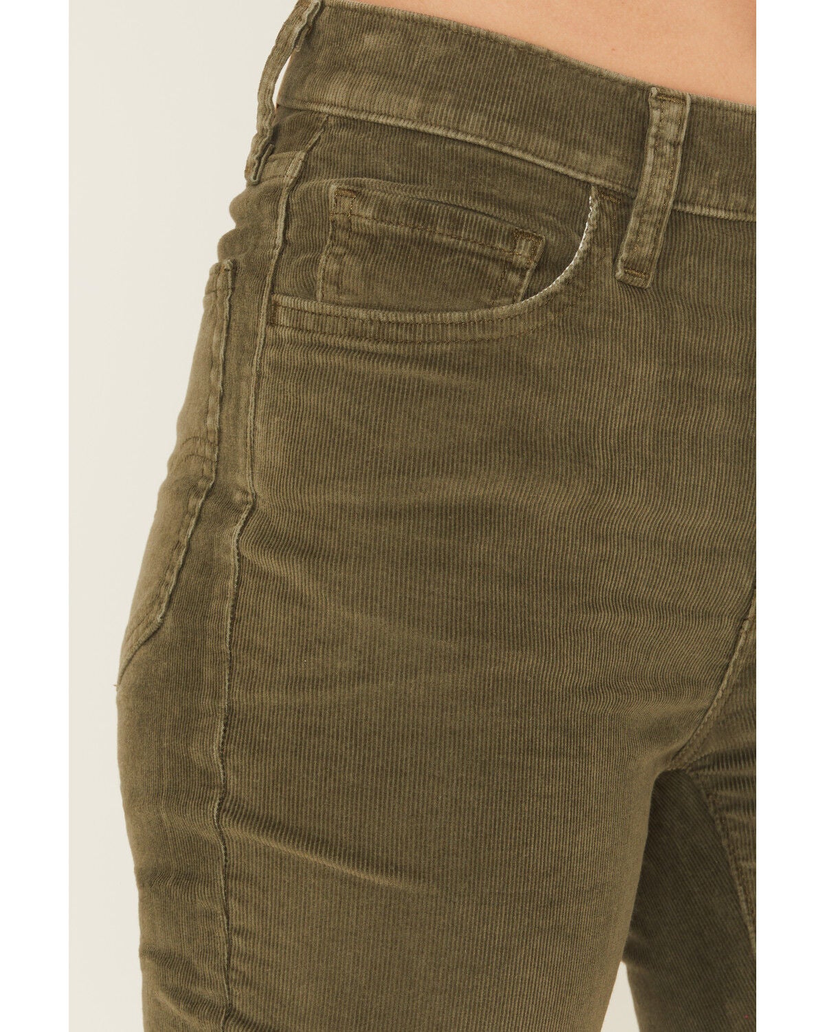 Image #2 - Levi's Women's 724 High Rise Straight Corduroy Stretch Jeans, Olive, hi-res
