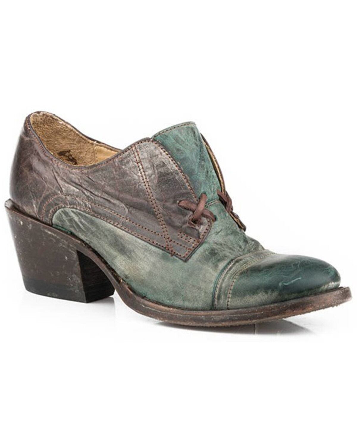 Image #1 - Stetson Women's Oakley Western Booties - Round Toe, Brown, hi-res