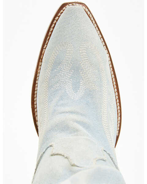 Image #6 - Dan Post Women's Denim Tall Western Boots - Snip Toe , Blue, hi-res