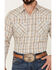 Image #3 - Ely Walker Men's Plaid Print Long Sleeve Pearl Snap Western Shirt - Big & Tall, Beige/khaki, hi-res