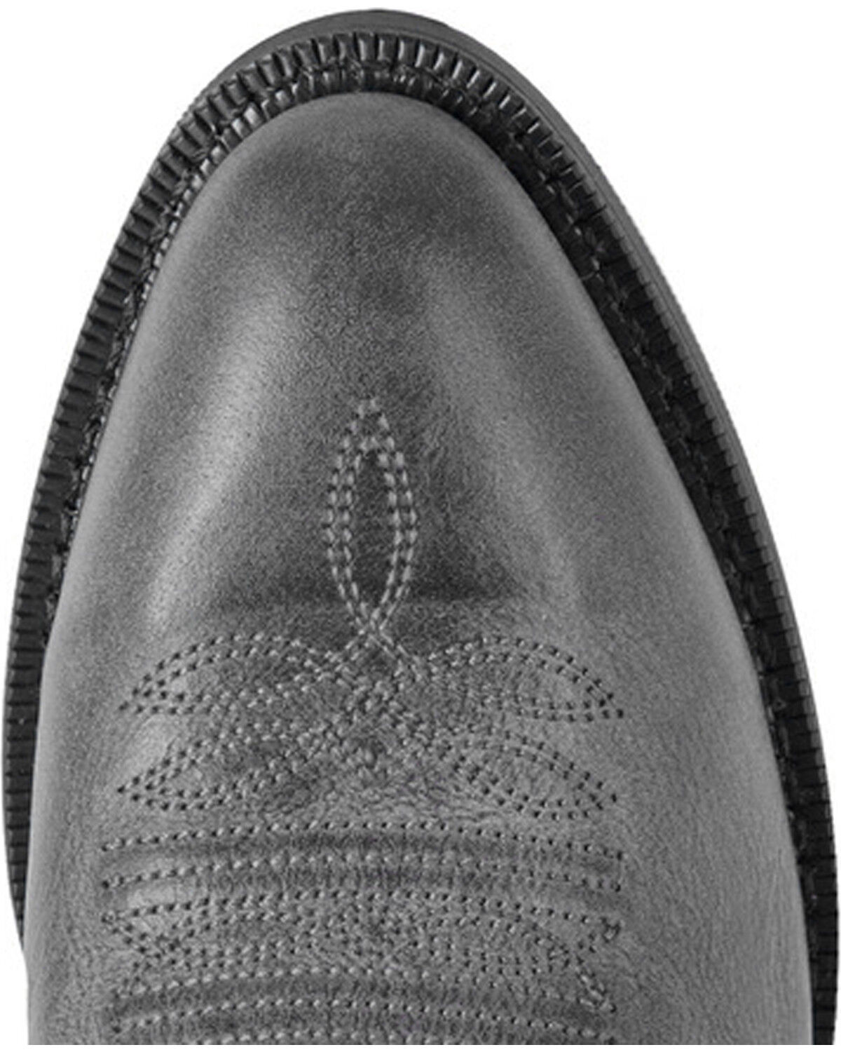 Image #6 - Laredo Men's Harding Waxy Leather Western Boots - Round Toe, Grey, hi-res