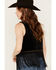Image #4 - Vocal Women's Studded Faux Suede Fringe Vest, Black, hi-res