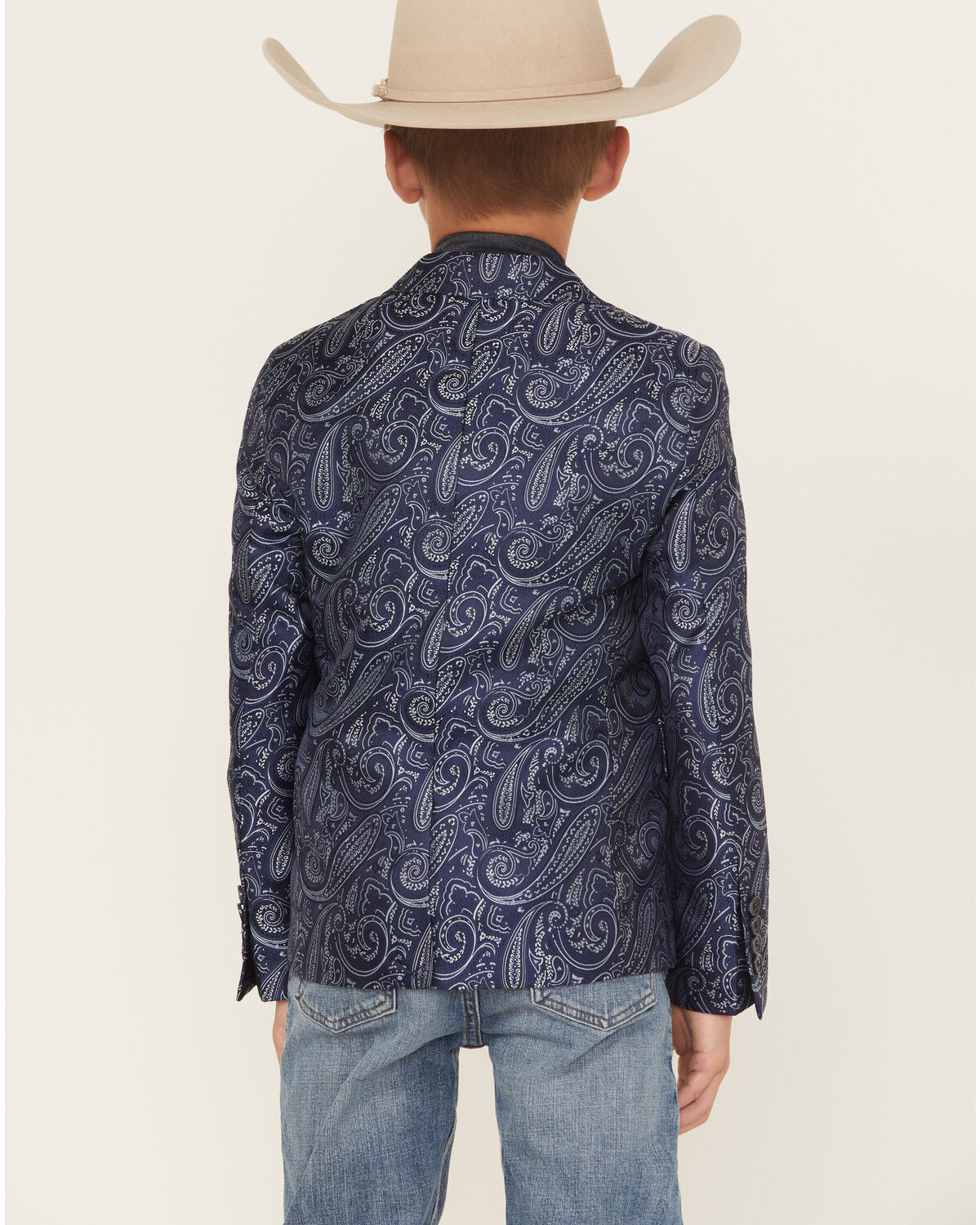 Image #4 - Rock & Roll Denim Boys' Paisley Print Blazer, Blue, hi-res