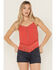Image #1 - Idyllwind Women's Briarwick Jacquard Fringe Sleeveless Tank Top, Coral, hi-res