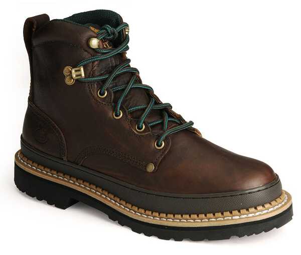 Image #1 - Georgia Boot Men's Georgia Giant 6" Lace-Up Work Boots - Steel Toe, Brown, hi-res